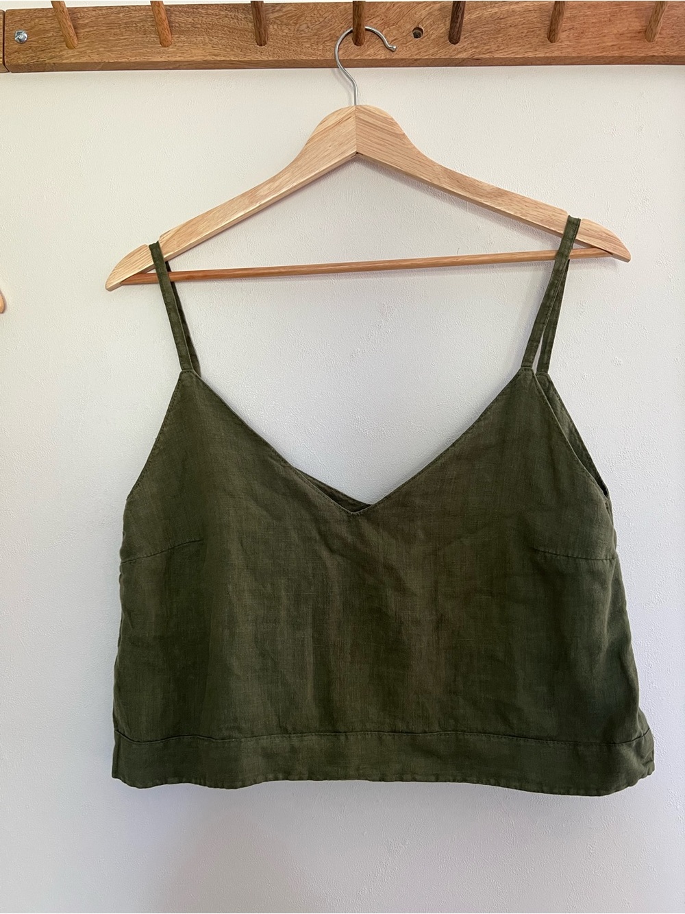 Cropped Linen Tank Top